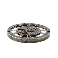 55cm Kadan Antique Bronze Moving Gear Wall Clock By COUNTRYFIELD image