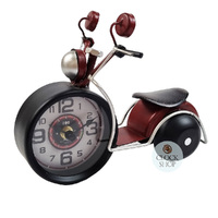 16.5cm Red Scooter Battery Table Clock By COUNTRYFIELD image