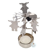 17cm Silver Metal Christmas Pyramid - Assorted Designs  image