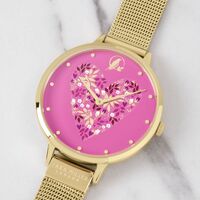 Gold Ditsy Collection Love Heart Dial By SARA MILLER image