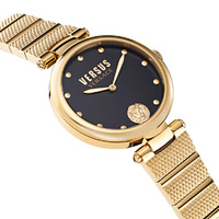 Los Feliz Gold Bracelet Band Watch with Black Dial By VERSACE image