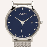 Silver Nightingale Nurses Watch with Navy Blue Dial By Coluri image