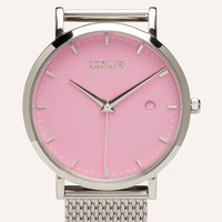 Silver Nightingale Nurses Watch with Rose Pink Dial By Coluri image