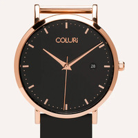 Rose Gold Nightingale Nurses Watch with Jet Black Dial By Coluri image