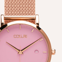 Rose Gold Kahlo Watch with Rose Pink Dial By Coluri image