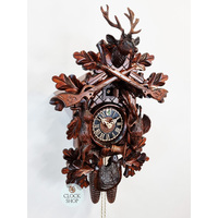 After The Hunt 8 Day Mechanical Carved Cuckoo Clock 56cm By HÖNES image