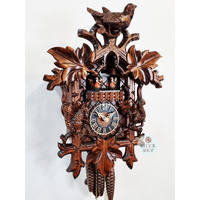 Bird & Squirrels 1 Day Mechanical Carved Cuckoo Clock With Dancers 42cm By HÖNES image
