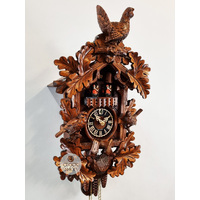 Birds & Grouse 1 Day Mechanical Carved Cuckoo Clock 47cm By HÖNES image