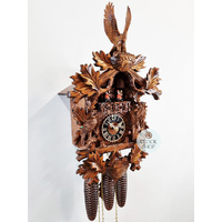 Eagle 8 Day Mechanical Carved Cuckoo Clock 51cm By HÖNES image