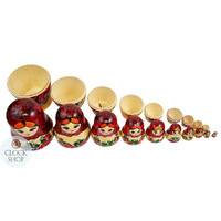 Kirov Russian Dolls- Red Scarf & Yellow Dress (Set Of 10) image