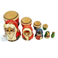 Santa Family Russian Dolls- 11cm (Set Of 5) image