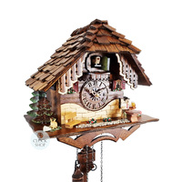 Beer Drinker Battery Chalet Cuckoo Clock 41cm By SCHNEIDER image