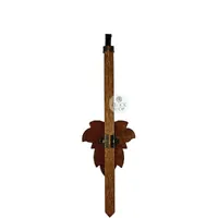 Walnut Maple Leaf Mechanical Cuckoo Clock Pendulum With Blue Flowers (180mm) image