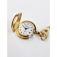 26mm Gold Womens Pendant Watch With Bold Stripes By CLASSIQUE (Roman) image