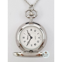 30mm Rhodium Womens Pendant Watch With Crest By CLASSIQUE (Roman) image