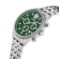 45mm Colonne Chrono Silver Mens Watch With Green Dial By VERSACE image