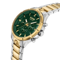 Chrono Lion 45mm Two Tone SS IPYG Green Dial By VERSACE image