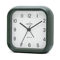 10cm Carter Urban Jungle Green Silent Analogue Alarm Clock By ACCTIM image