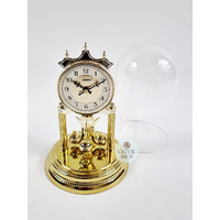 23cm Gold Anniversary Clock With Two-Tone Dial By HALLER (Small Dent) image
