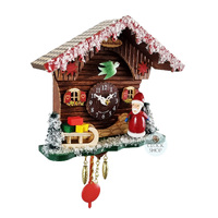 Christmas Cabin Battery Chalet Kuckulino With Santa Claus 16cm By TRENKLE image