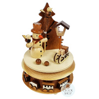 19.5cm Snowman Wooden Music Box (Let It Snow) image