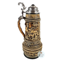 Hunting Scene Beer Stein With Deer 2L By KING (Circa 1970-1990) image