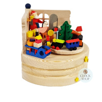 Santa's Workshop Round Music Box By Graupner (Leise Rieselt Der Schnee) image
