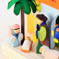 12.5cm Nativity Tealight Pyramid By Graupner image