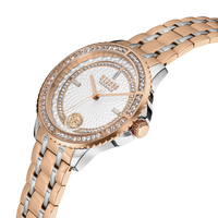 38mm Montorgueil Crystal & Rose Gold Womens Watch With Silver Dial By VERSACE image