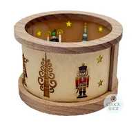 Wooden Tealight Lantern With Seiffen Church Motif By Richard Glässer image