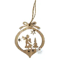 7cm Wooden Angel Hanging Decoration image