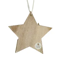 9cm Wooden Nutcracker On Star Hanging Decoration image
