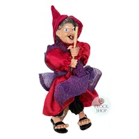 18cm Hanging Witch With Glitter Scarf - Assorted Colours image