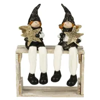 19cm Girl Holding Gold Star Shelf Sitter- Assorted Designs image
