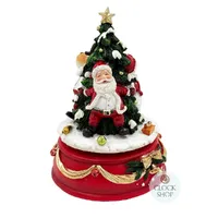 14cm Christmas Tree Music Box With Santa & Reindeer & Snowman (We Wish You A Merry Christmas) image