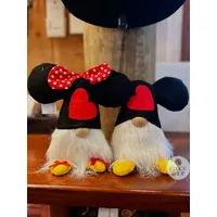 Mickey Whistlebottom & Minnie Bowbloom | 20cm Mickey & Minnie Gnome | Boy Or Girl image