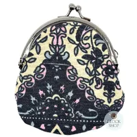 Babushka Coin Purse- Black & Pink image