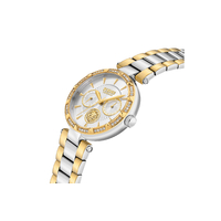 36mm Sertie Crystal Gold & Silver Chronograph Womens Watch By VERSACE image