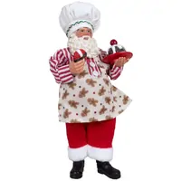 28cm Standing Santa Claus in Gingerbread Apron image