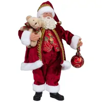 28cm Red & Gold Standing Santa Claus image