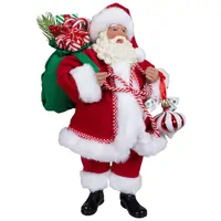 38cm Standing Santa Claus Holding Sack Of Presents image