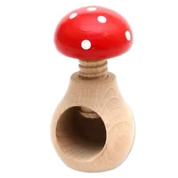 10cm Mushroom Shaped Nutcracker- Red & White image