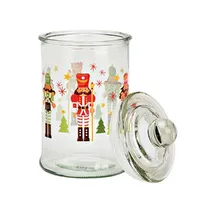 19cm Nutcracker Glass Storage Jar - Assorted Designs image