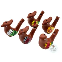 Coloured Clay Bird Whistle- Assorted Designs image