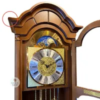 Walnut Grandfather Clock With Westminster Chime & Moon Dial By HERMLE (Small Marks) image