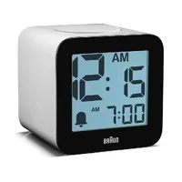 7.7cm White Speaking Digital Alarm Clock By BRAUN image