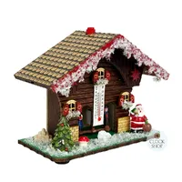 13cm Chalet Weather House With Snowy Christmas Scene By TRENKLE image