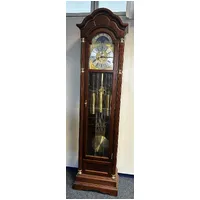 Antique Walnut Grandfather Clock With Moon Dial By KIENINGER image