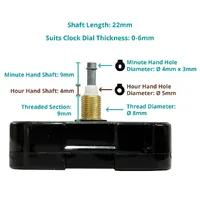 High Torque Euroshaft Reverse Step Clock Movement (22mm) image