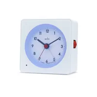 10cm Barber White Easi-Set Smartlite Analogue Alarm Clock By ACCTIM image